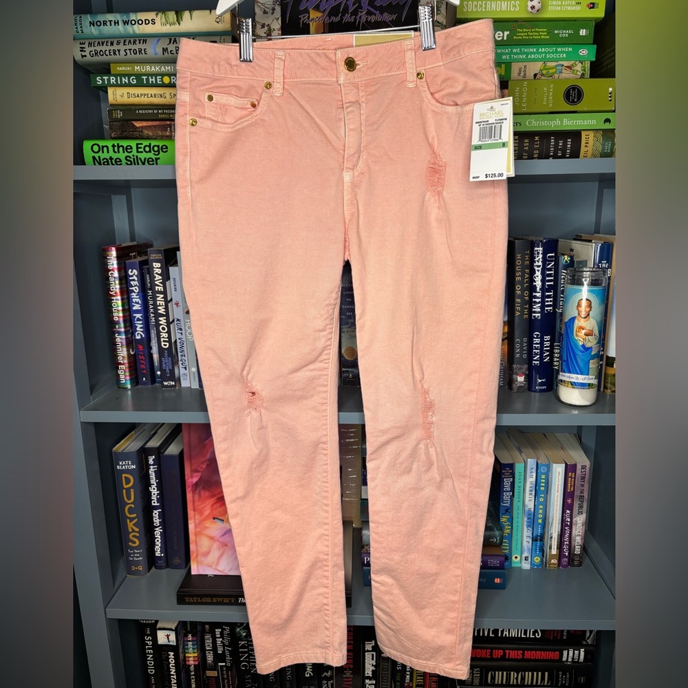 Michael Kors Izzy Cropped Skinny Pink Jeans for Women